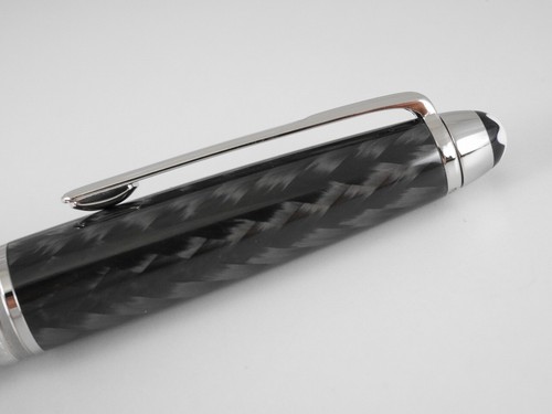 Montblanc Meisterstuck Solitaire Carbon Steel Fountain Pen F (MINT) - Picture 8 of 10