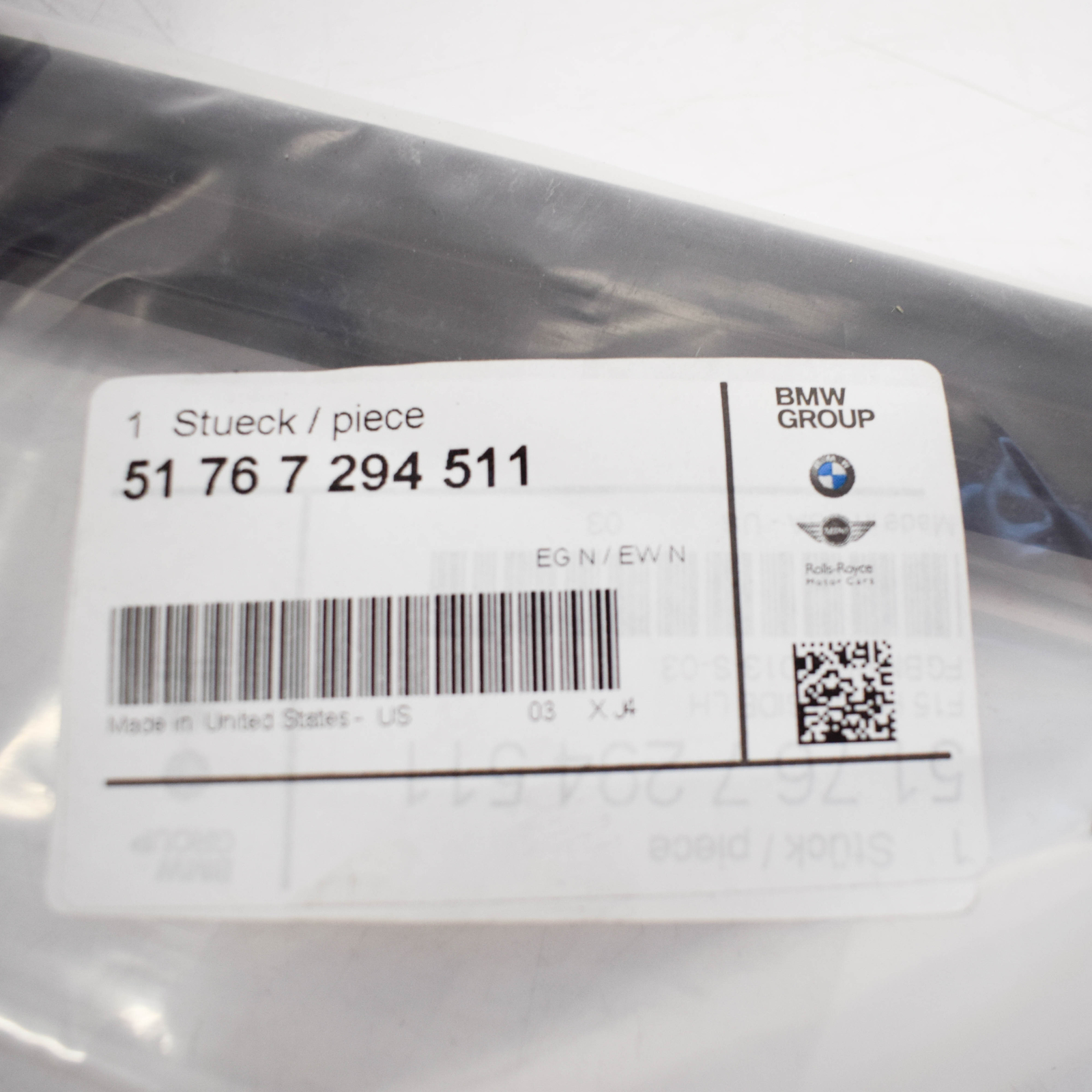 OEM BMW X5 F85 M FRONT BONNET HOOD LEFT SEALING 51767294511 