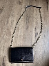 Tory Burch Robinson Chain Wallet Crossbody Purse Black
