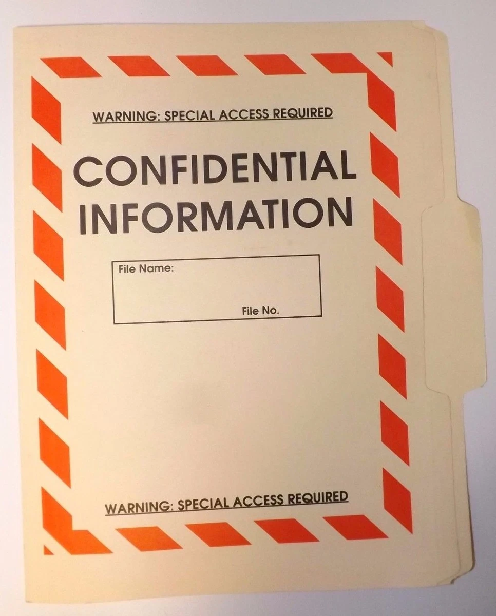 Confidential Folder NRO DOD FBI DIA NSA CIA MI6 NSC NCIC ONI DCI POLICE |  eBay