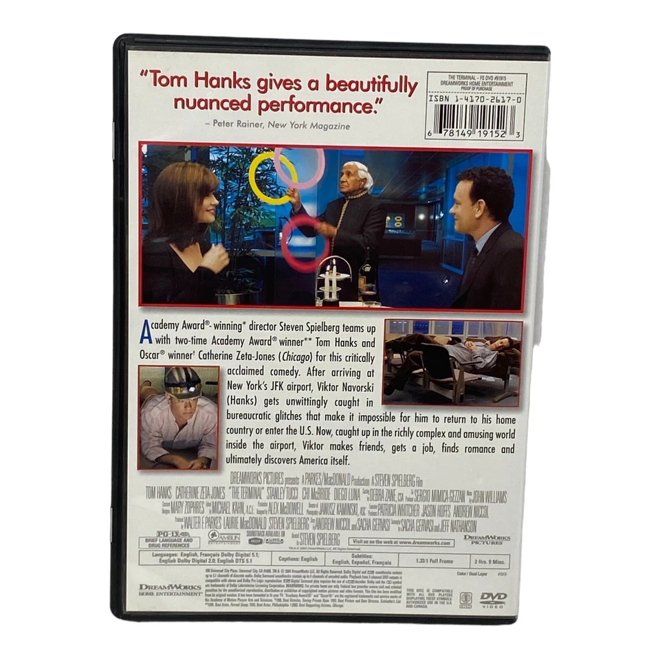 The Terminal (DVD, 2004) Comedy, Romance, Tom Hanks, Catherine Zeta-Jones - Image 2 of 4
