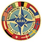 STICKER ARAL BON VOYAGE HAPPY TOURING GUTE REISE 9cm AUTOCOLLANT AA213
