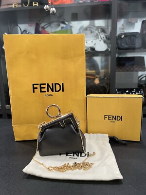Fendi Nappa Nano Fendi First Bag Charm Chain Bag | eBay