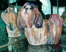 Judith Leiber Couture Shih Tzu Yorkie Maltese Lhasa Apso Dog Minaudiere Purse