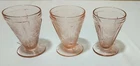 SET OF 3 Jeannette Pink 'Cherry Blossom' 4oz Tumblers 3.5" high