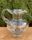 Vintage Heavy Clear Glass Creamer Small Pitcher Vase — photo 9