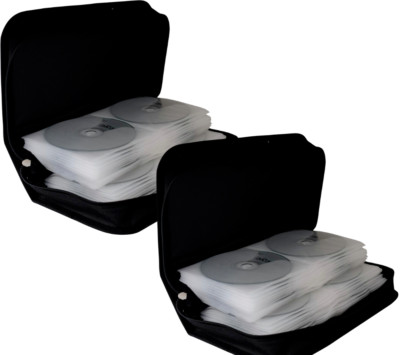 2 96er TASCHE für CD/DVD/BLU-RAY AUFBEWAHRUNG BOX MAPPE FÜR CDs DVDs BD ROHLINGE