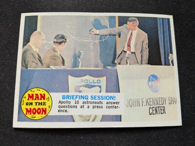 1969 Topps Man On The Moon Card # 44B Briefing Session (EX/NM)