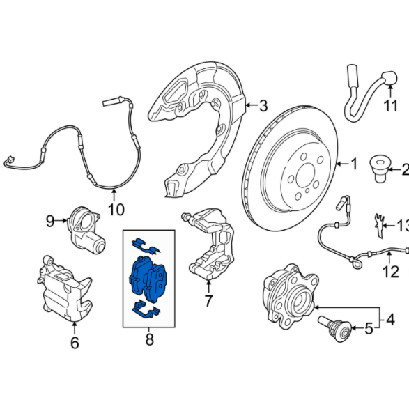 OEM BMW 5 G30 Rear Brake Pads Kit 34216885451 6885451 Genuine for sale