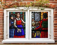 3D Child Woman A751 Window Film Print Sticker Cling Stained Glass UV Sinsin