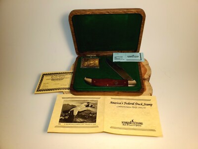 Vtg SCHRADE USA 1992/1993 FEDERAL DUCK STAMP COMMEMORATIVE ED KNIFE MIB 
