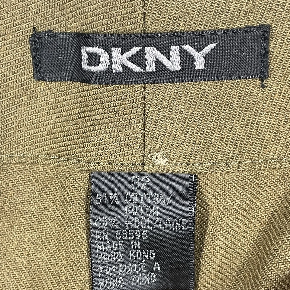 DKNY Cargo Pants Mens 32x30 Green Army Paratrooper Military Wool Blend Vintage - Image 4 of 4