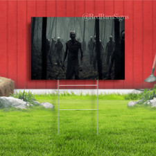 Happy Halloween Black cat bats pumpkins yard sign