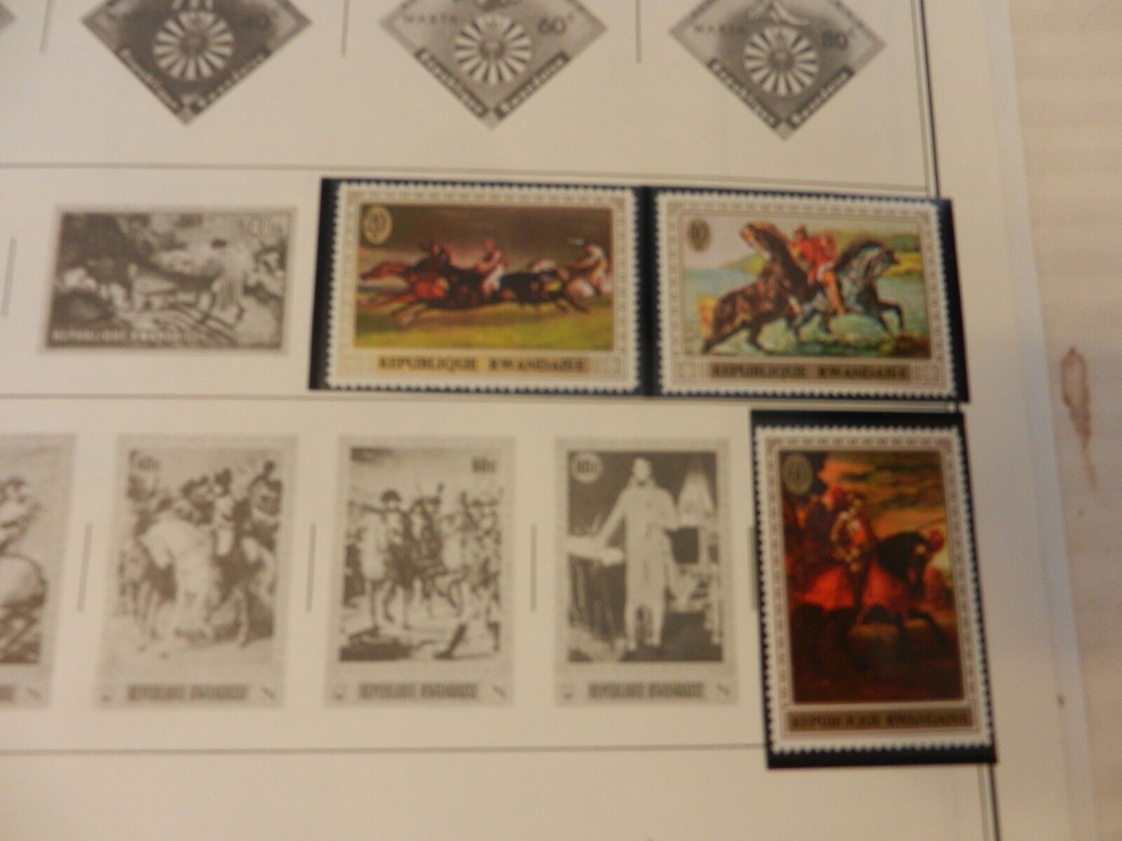 Lot of 16 Rwanda Stamps 1967-1971, expo '70, Pope, Horses, Apes, MNH