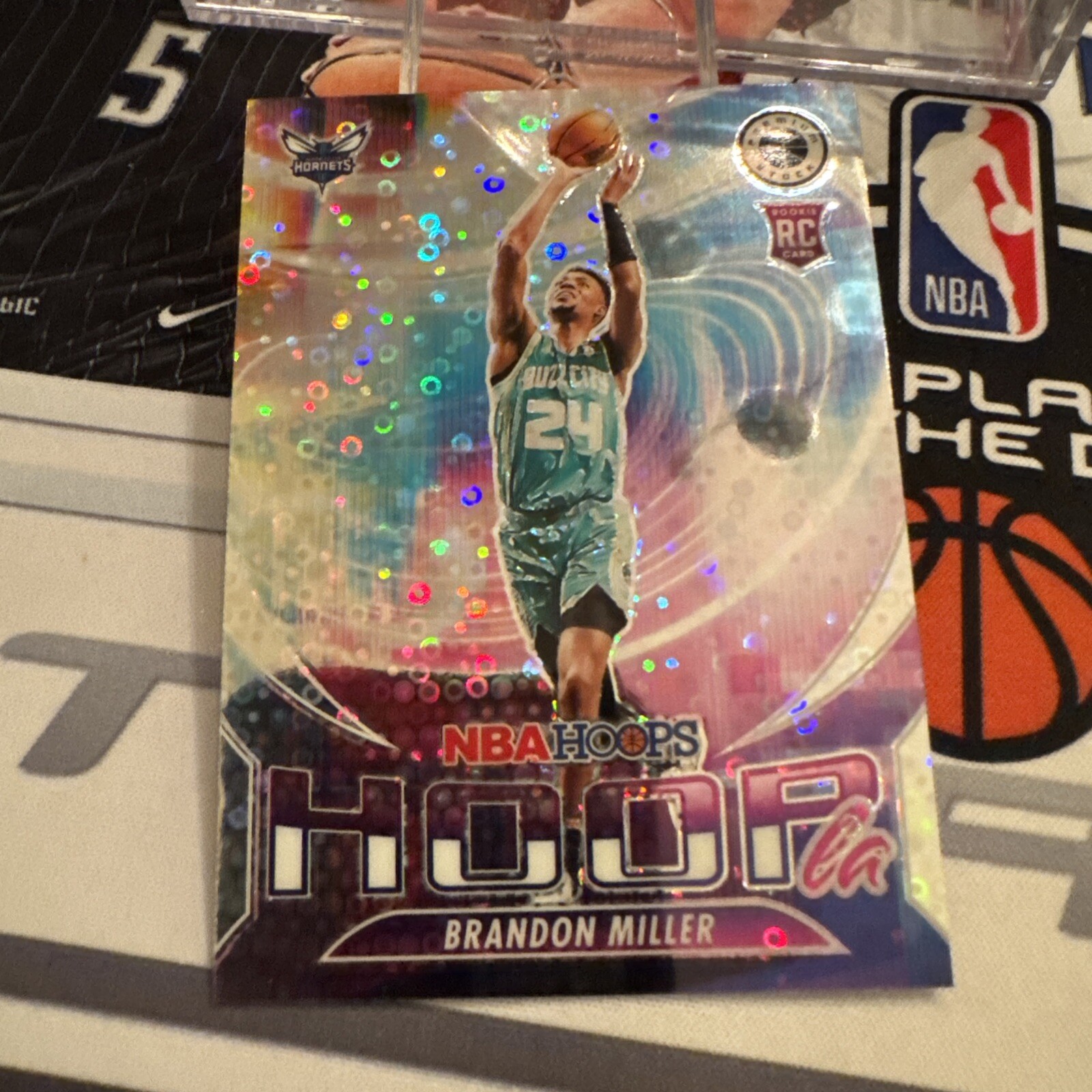 Brandon Miller 23-24 NBA Hoops Premium Stock Hoopla Disco Rookie Card