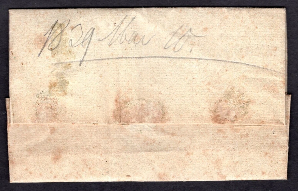 GERMANY 1839 STAMPLESS FOLDED LETTER TO DINKLAGE 3 PAGE LETTER NEATLY WRITTEN - Image 2 of 3