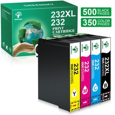 4PK for Epson 232XL 232 Ink Cartridges for Epson XP-4200 XP-4205 WF-2930 WF-2950