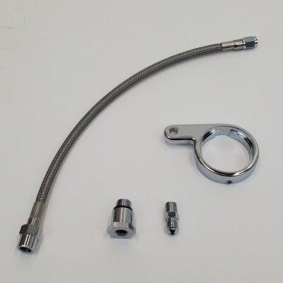 #ad #ad 1 5 8quot; Rocker Box Oil Pressure Gauge Mount KIT w. S S Line 1984 1999 Harley BT $53.95