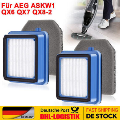 8X Ersatz Filter-Set Filter Zubehör Für AEG ASKW1 QX6 QX7 QX8-2 Akku # 900923275