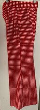 VTg 1970s HANG UPS Red  White Check CORDUROY BELL BOTTOMS Hippie Pants XS USA