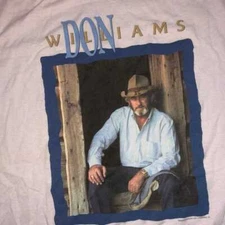 Vintage 1980s Don Williams Shirt Short Sleeve White Unisex S-2345XL