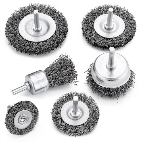 6Pcs Wire Wheel Cup Brush Set Coarse 