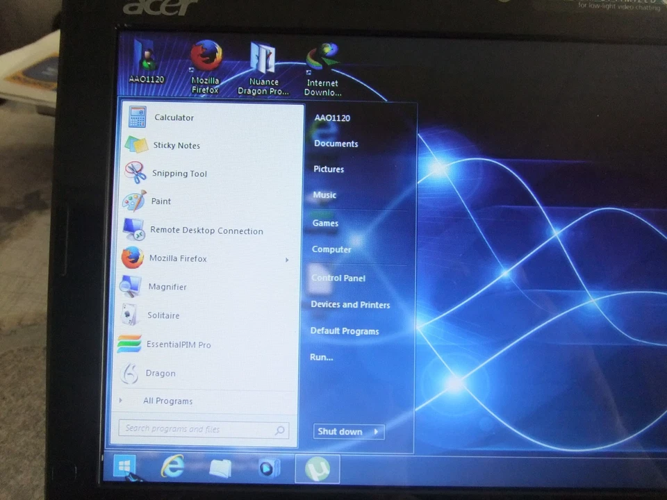 Notebook AAO acer aspire one Kav 60 - Immagine 3 di 4