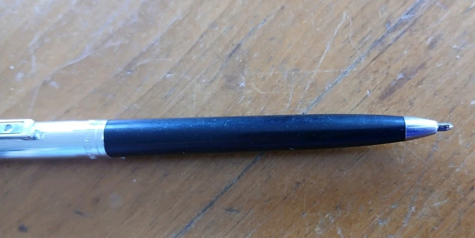 Vintage Paper Mate Ballpoint pen Black and Silver. Working with ink. Made in USA - Image 4 of 4