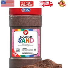 Colored Sand for Crafts   1 lb Bottle, Brown   Vibrant Colorful Fine Sensory ...