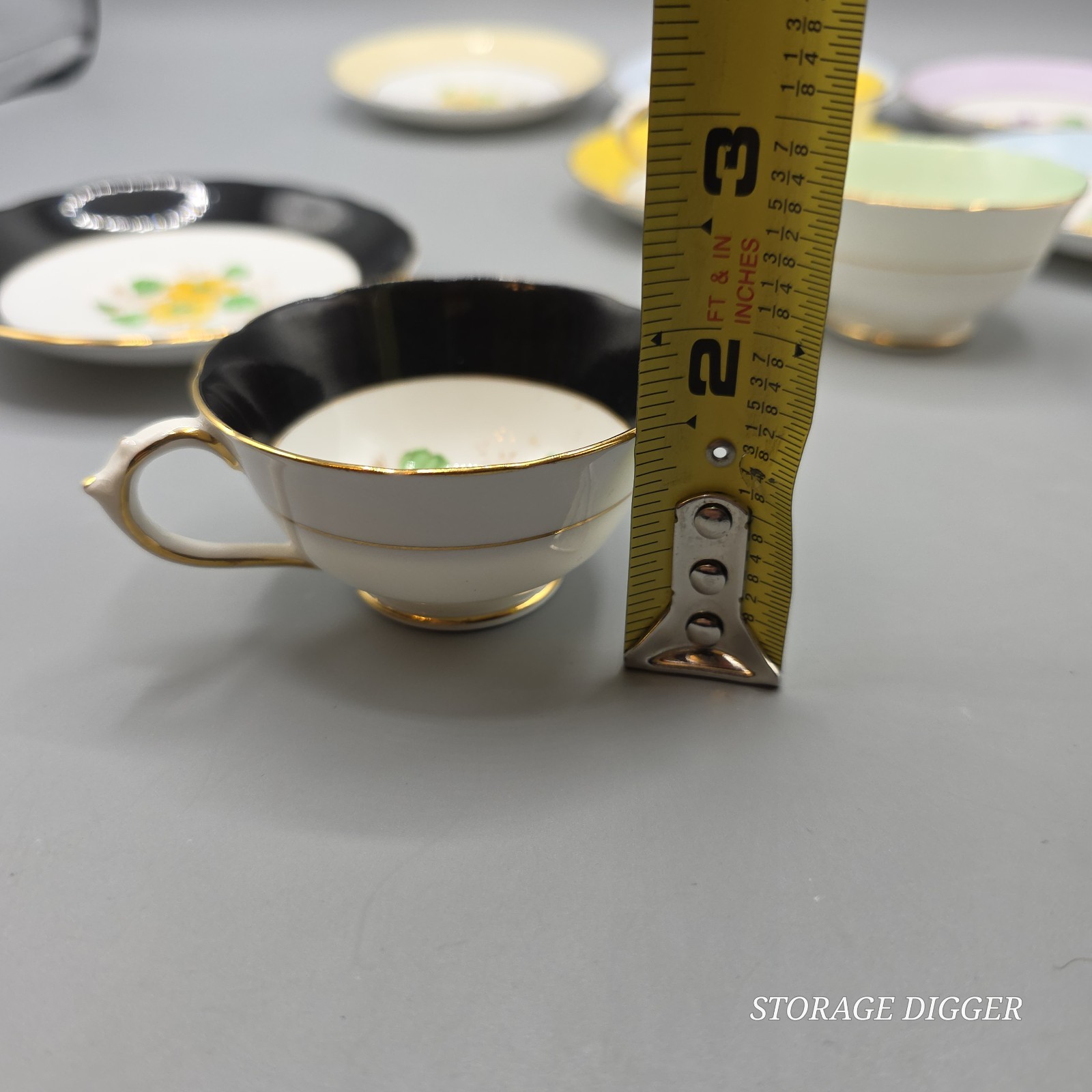 Vintage Tuscan Fine English Bone China Teacup & Saucer Multi Floral - 10 Pc