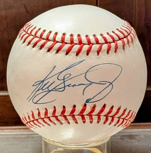 Ken Griffey Jr. Signed OML Baseball – Blue Ink – PSA Authenticated w/ Original C