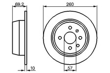 2x BOSCH Bremsscheibe 0 986 478 086 für OPEL ASTRA CC J89 VECTRA T92 Caravan F08