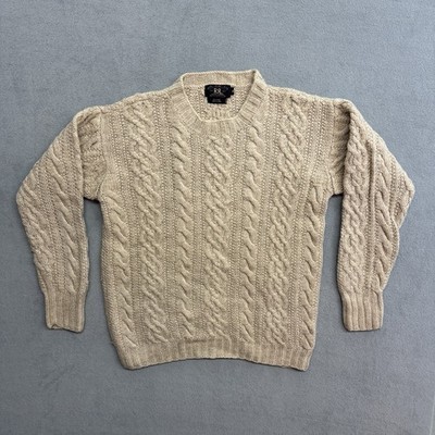 RRL Ralph Lauren Wool Sweater Medium Men's Cable Knit Fisherman