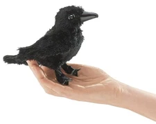 Folkmanis Puppets #2698 - Mini Raven Finger Puppet
