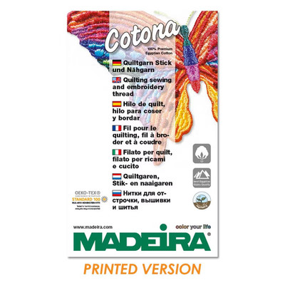 Madeira Cotona Cotton Embroidery Quilting Thread Color Card