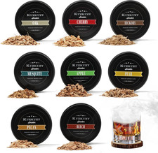 Cocktail Smoker Wood Chips Variety Pack - 8 Unique Flavors for Bourbon Whiskey S