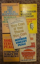 5 Vintage Norman Vincent Peale Paperback Book Lot The Art Tough Minded Power Can