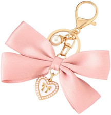 Bow Purse Keychain Charm Bow Keyring Bag Charms for Women Handbag Purse Charms A