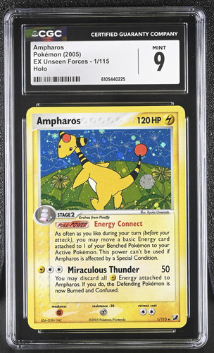 Ampharos graded CGC 9 for sale on eBay