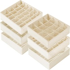 6 Pcs Drawer Organizer Clothes - 90 Cells Closet Organizers and Storage for B