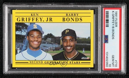 1991 Fleer Barry Bonds Ken Griffey Jr #710 PSA 10 GEM MT HOF