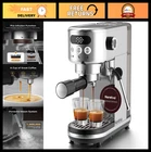 Compact 20 Bar Espresso Machine - Stainless Steel Coffee Maker with Power Steam