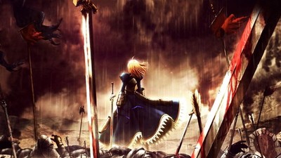 Anime anime fate series girls blood dress sword Playmat Gaming Mat Desk Game
