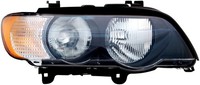Scheinwerfer Rechts FüR Bmw X5 E53 2000-2003 Halogen Weiß H7 HB3 Elektr. Lwr