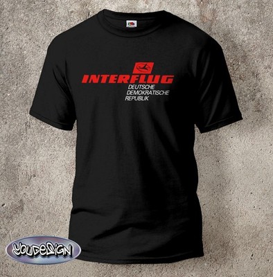 Interflug Shirt DDR Fluggesellschaft Ostalgie GDR Pilot Flugzeug T-Shirt S-5XL