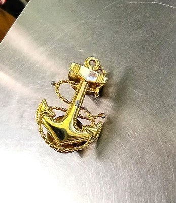 US Navy USN Midshipman 1-1/4'' Fouled Anchor Insignia Device Pin