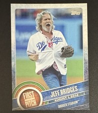 Jeff Bridges 2015 Topps First Pitch #FP-01 - Los Angeles Dodgers 