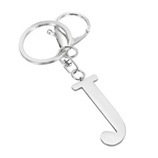 Initial Letter Keychain - Women Girls Gift Alphabet Key Chain Charm Letter J