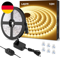 Lepro Led Strip 10M Warmweiss, Led Streifen Warmweiß 3000K Dimmbar, 2835 Led Ban