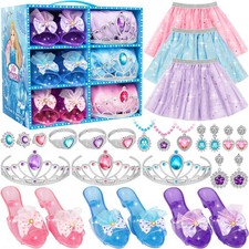 Princess Dress Up Costume  Jewelry Set, Pretend Play Toy, Birthday Gift for Gir